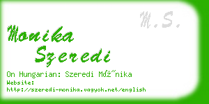 monika szeredi business card